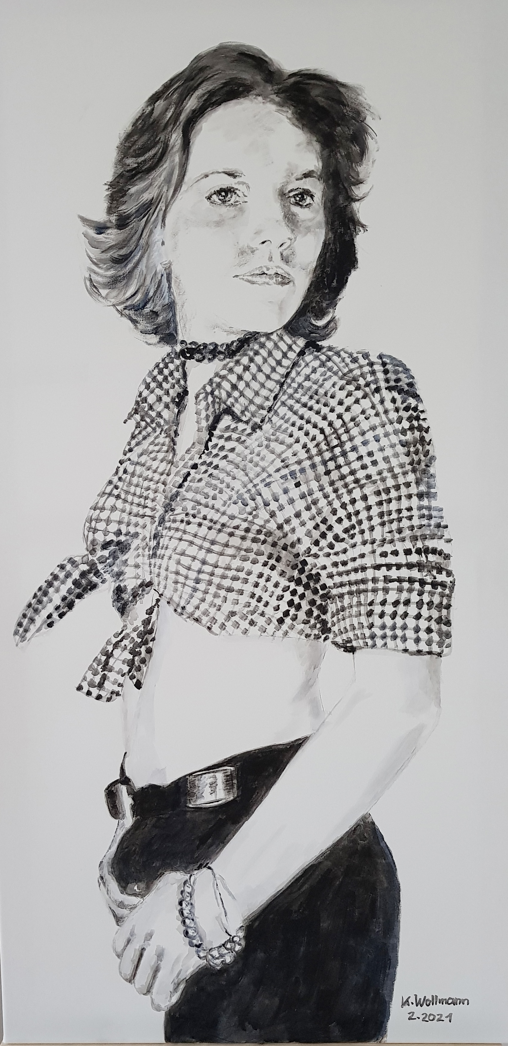 Portrait Mensch - Acryl - 50 x 100 cm - 195 €