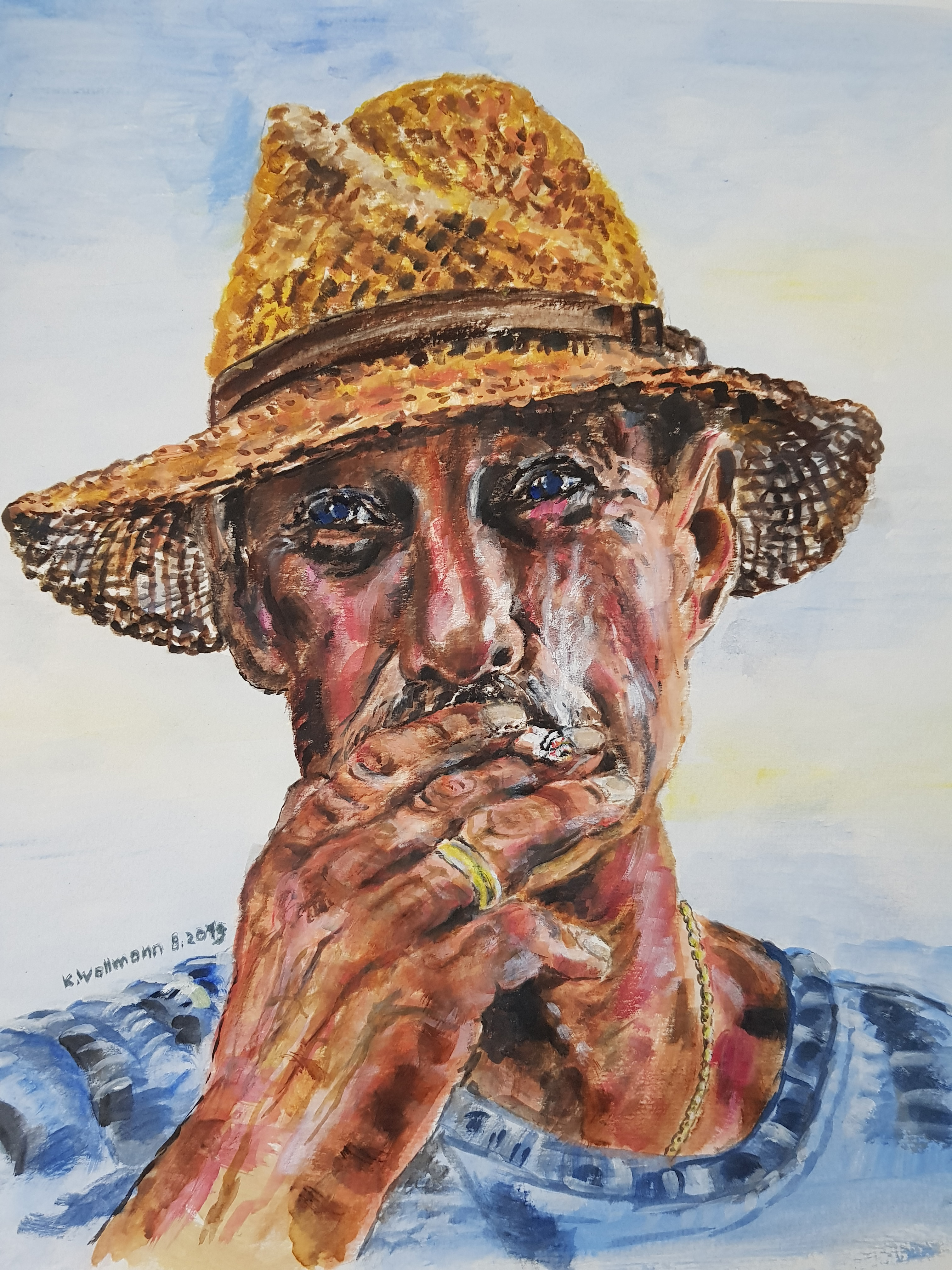 Portrait Mensch - Acryl - 95 €