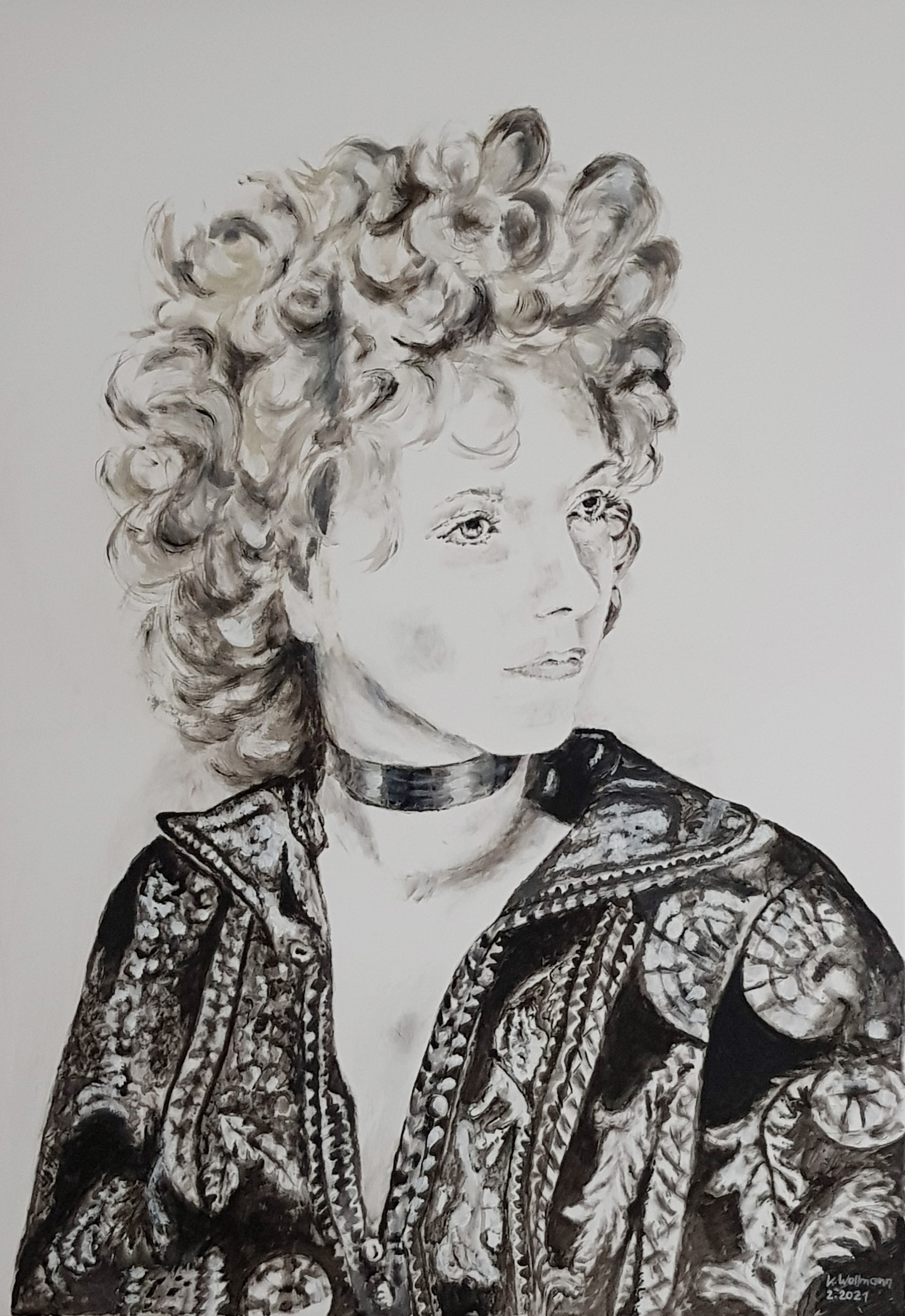 Portrait Mensch - Acryl - 70 x 100 cm - 220 €
