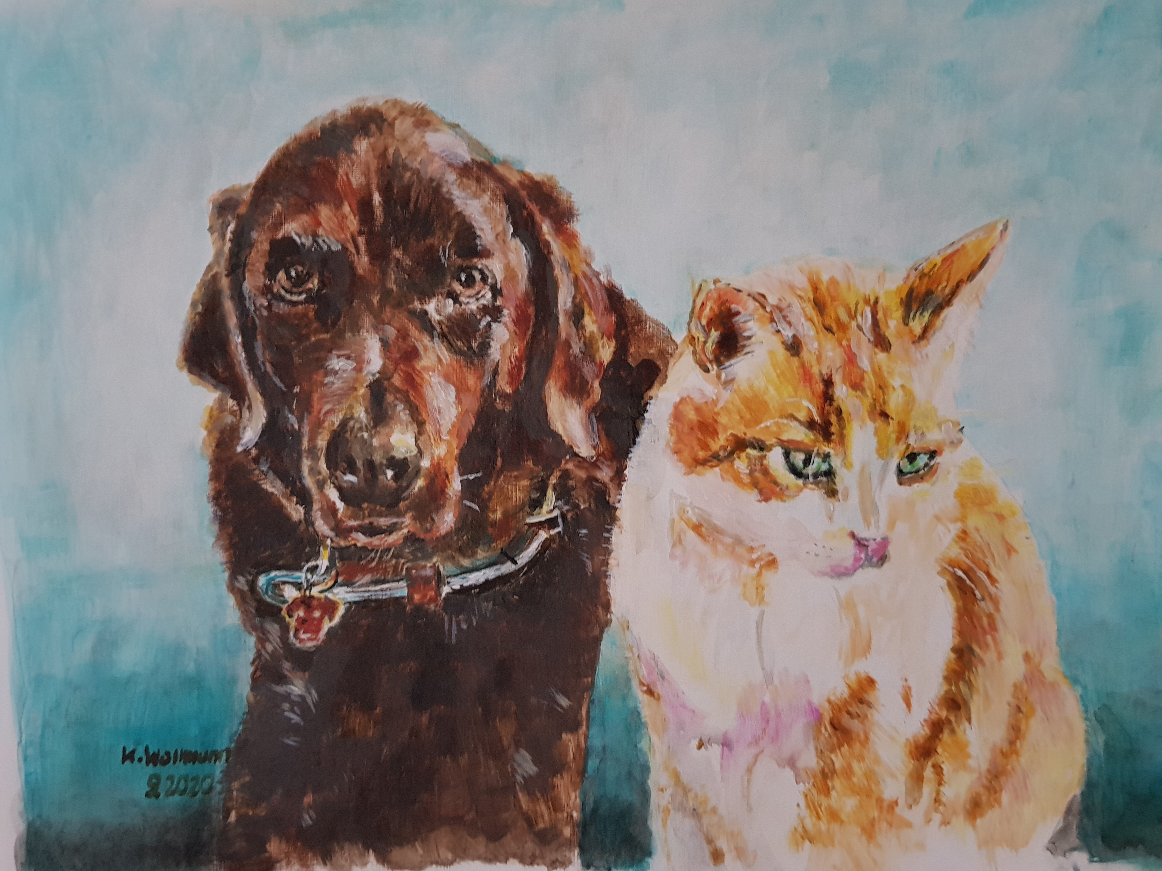 Portrait Hund & Katze - Acryl - Duplo 140 €