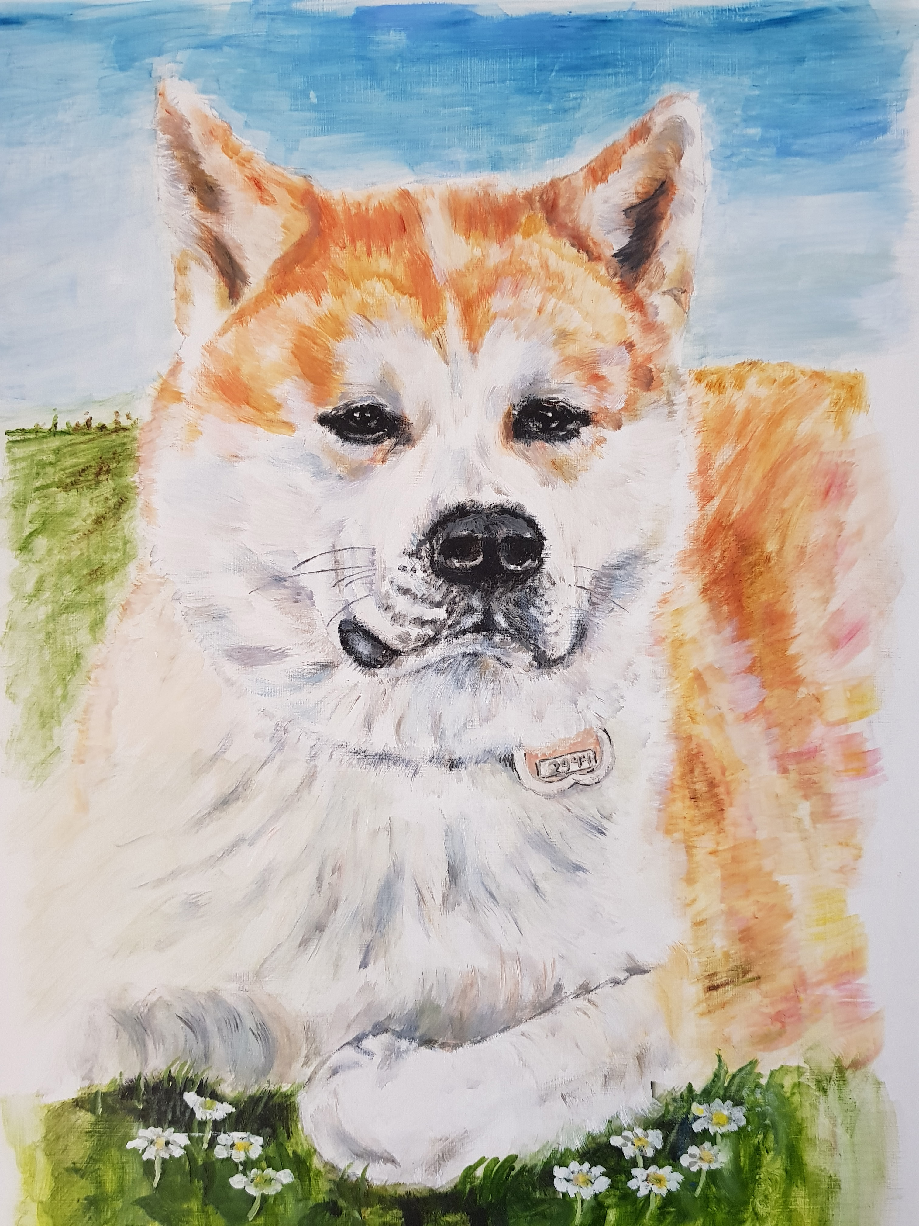 Portrait Hund - Acryl - 95 €